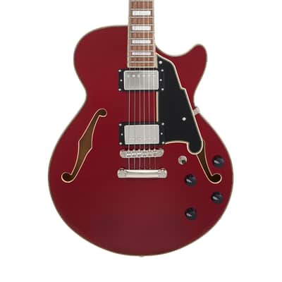 D'Angelico Premier SS Semi-Hollow Electric Guitar - Burnt Red - Open Box image 1