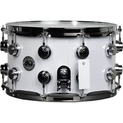Drum Workshop Collectors Series 8x14 Snare Drum - White Glass image 2