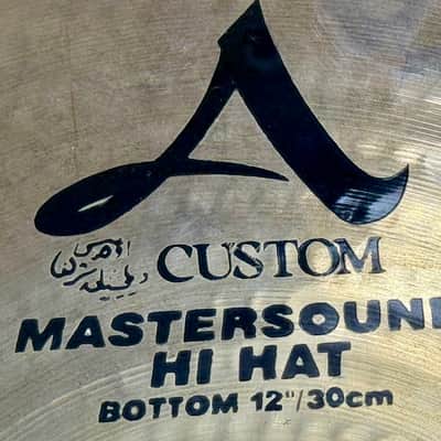 22 YEARS OLD SUPER CLEAN 12" Zildjian A Custom MASTERSOUND Hihats 750g 980g image 4