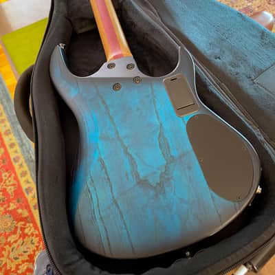 Kiesel OM6L 2018 - Aqua blue raw tone satin with black burst image 8