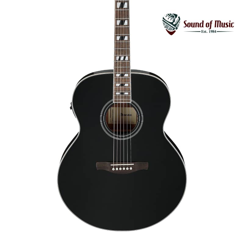 Ibanez AJ70M1E Artwood Jumbo Acoustic-Electric Guitar - Black High Gloss image 1