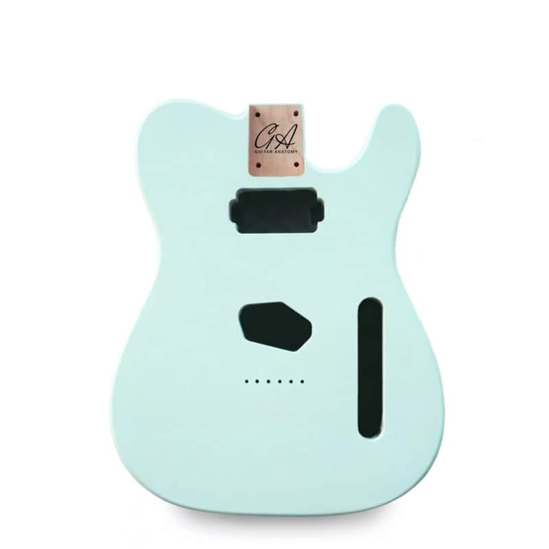 Telecaster Humbucker Guitar Body - Sonic Blue Vintage Nitro Satin- 2 Piece American Alder image 1