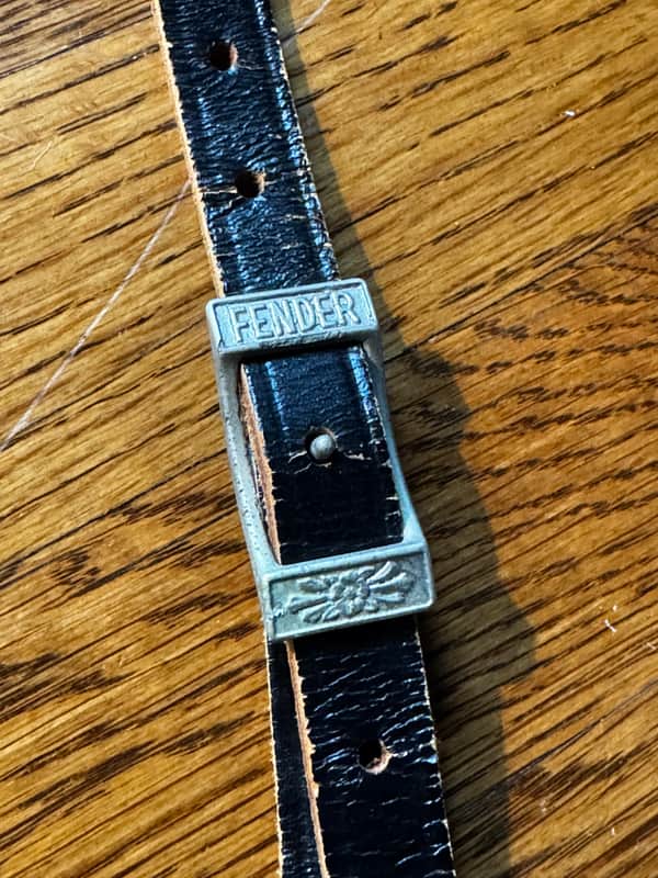 Vintage 1960 s Fender Stratocaster Leather Strap Original Case Candy image 1