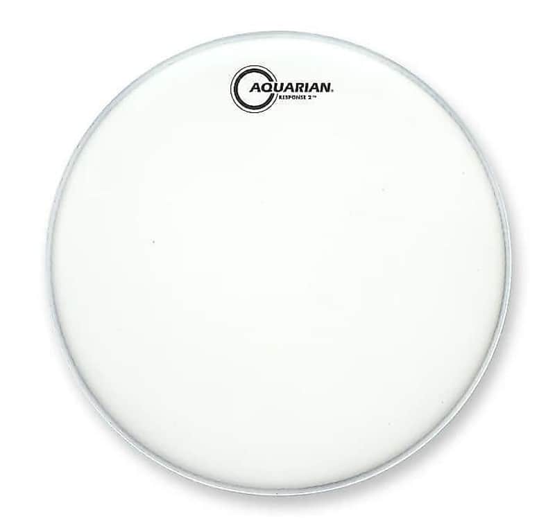 Aquarian TCRCP2-13 13" White Texture Coated Response 2 Drum Head w/ Video Link image 1