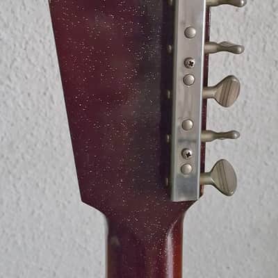 Silvertone 1457 with case amplifier 1963 - Red Sparkle burst image 6