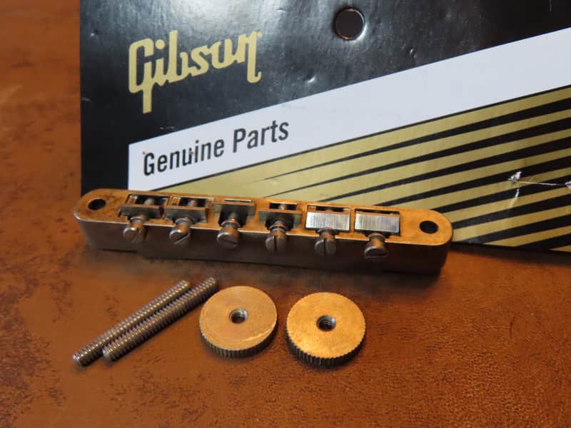 aged Gibson Historic ABR-1 No Wire Tune-O-Matic Bridge Nickel fits Les Paul 335 image 1