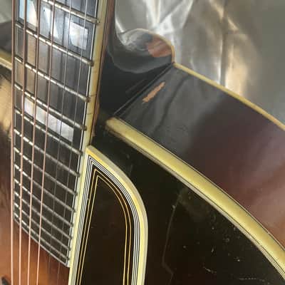 1953 D’Angelico New Yorker Archtop Acoustic Hollowbody Non-Cutaway Guitar Original Sunburst Finish w/Original Hard Shell Case image 10