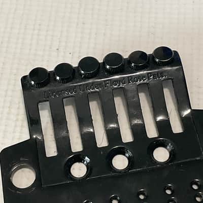 2000's Japan Jackson Licensed JT-580LP Floyd Rose Tremolo Bridge Black Base Plate image 6