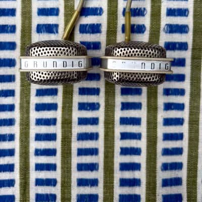 SERVICED 1960's Grundig GDSM 202 Stereo Dynamic Microphone Pair image 2