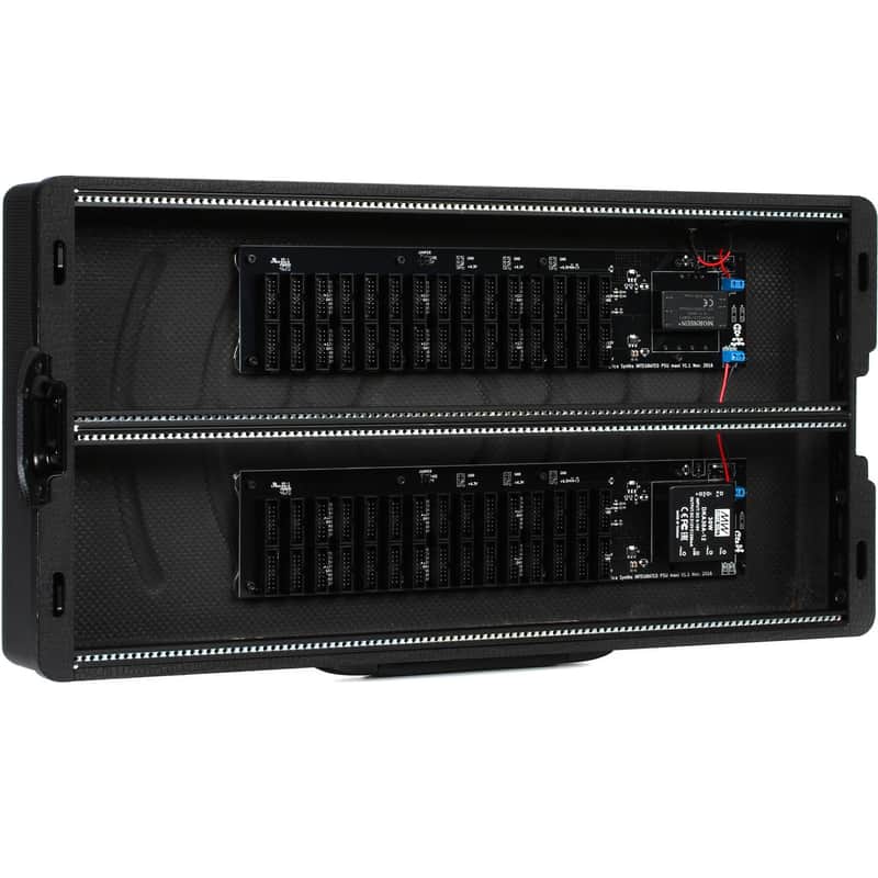Erica Synths 2x104HP Carbon Fiber Travel Case Eurorack Case with Power Supply image 1