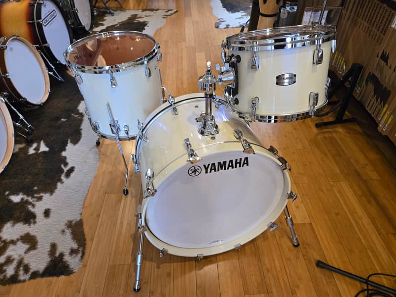 Drum Kits - Yamaha Absolute Hybrid Maple 14x22 9x13 15x16 Drum Kit (Polar White) image 1