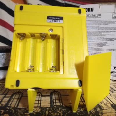 Korg Kaossilator Yellow in box w/ adapter and 3D printed stand image 4