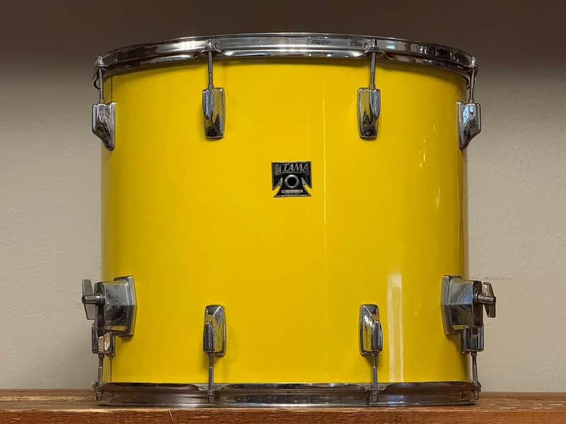 1970's Tama 18" Imperialstar Floor Tom W Re-Rings 16x18 Yellow image 1