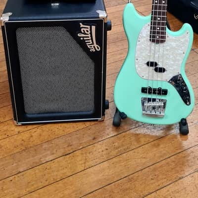 Fender American Performer Mustang Bass with Rosewood Fretboard 2018 - Present - Satin Surf Green image 2