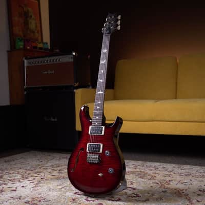 New PRS CE 24 Semi-Hollow - Fire Red Burst w/Black Satin Neck image 8