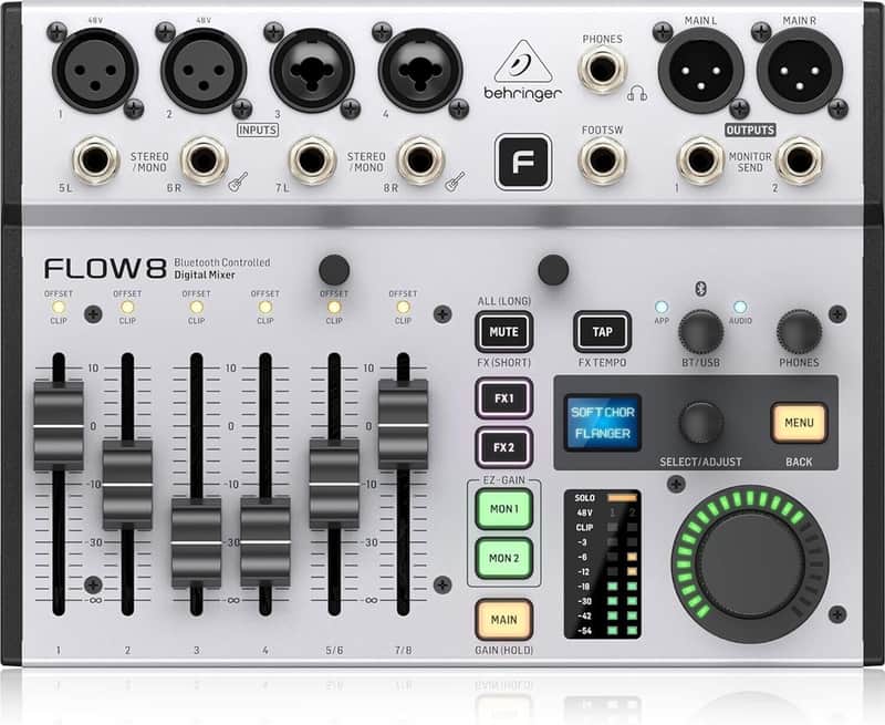 Behringer FLOW 8 8-Input Digital Mixer with Bluetooth Audio and App Control image 1