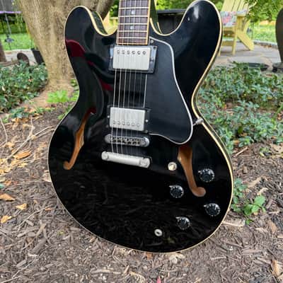 1982 Gibson ES-335 Dot - Ebony - SUPER CLEAN - collector grade with hang tags image 4