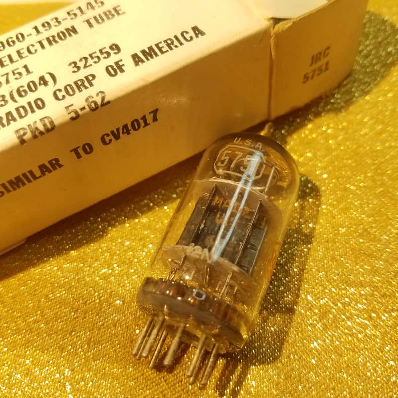 RCA ONE (1) 5751 support rod tNOS AT1000 TESTED Balanced! PI Vacuum Tube dual triode 1961-1968 image 1