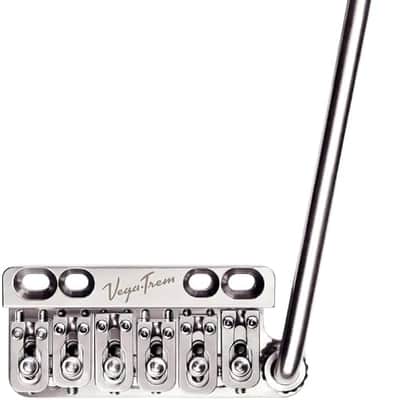 Vega-Trem VT1 Special Standard 6-Screw Stratocaster Guitar Tremolo Bridge No Mods Easy Installation (Glossy, Right) image 2