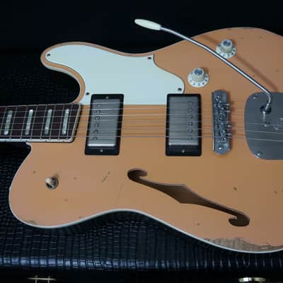 2023 Castedosa Guitars Marianna Semi-Hollow Tele in Aged Shell Pink - Carlos Lopez image 5
