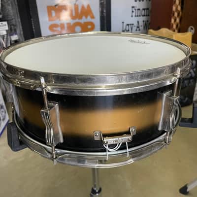 Ludwig No. 491 Pioneer 5x14" 6-Lug Snare Drum with Transition Badge 1958 - 1960 - Black/Gold Duco Lacquer image 8