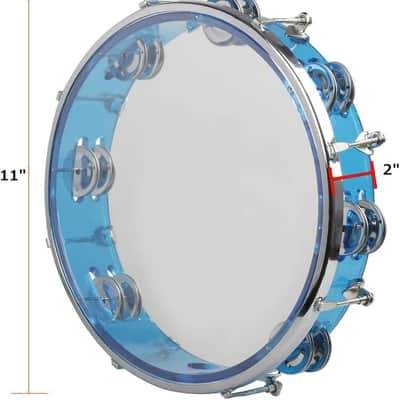 Adjustable Tone Hand Drum Double Row Metal Jingles Hand Bell Performance Level Handheld Percussion image 2