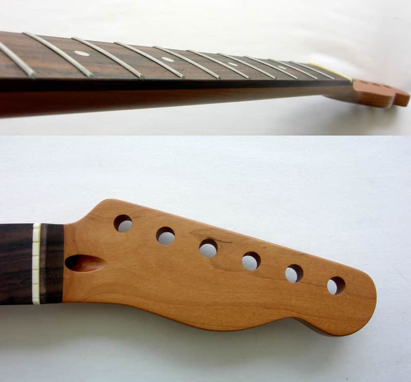 Roasted Telecaster Guitar Neck/ Maple-Rosewood/22-Med Jumbo Frets/ fits Warmoth, Fender Tele image 1