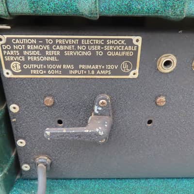 KUSTOM 1970 KB-200-1 CASCADE GREEN BASS AMPLIFIER HEAD RARE! ORIGINAL CLEAN! image 12