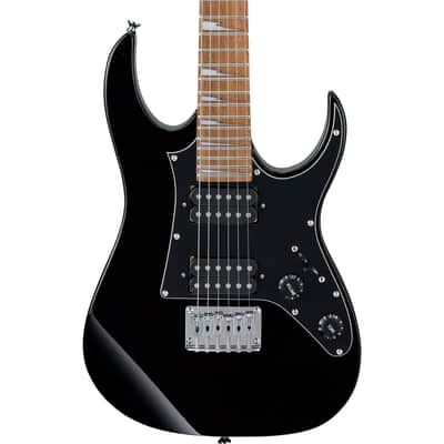 Ibanez GRGM21BKN Mikro 3/4 Size Electric Guitar, Black Night image 1