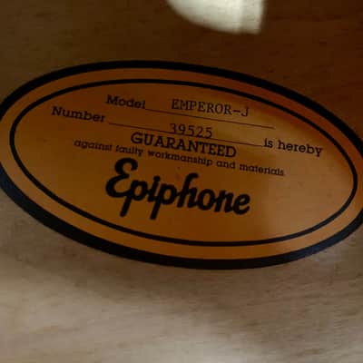 Epiphone Emperor-J (Japanese Domestic) MIJ 1993 Sunburst Tereda Japan w/ Hard Case image 10