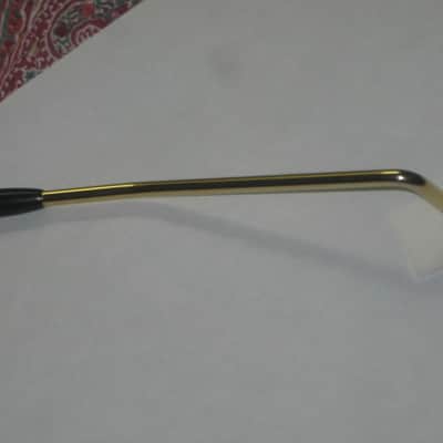 very lightly used Squier Gold Trem Bar with Black Tip, 6mm large threads (metric 6M, IMPORT) (for Squier Affinity and Classic Vibe Strat that use 6mm large thread trem bar - can be for other brand model guitars) 2000-2020 (NOT for USA or MIM Strats) RIGHT image 24