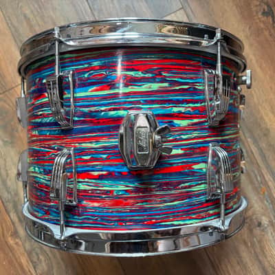 Ludwig Psychedelic Red 9x13" Rack Tom w/ Keystone Badge 1968-1969 // RARE!! // image 6