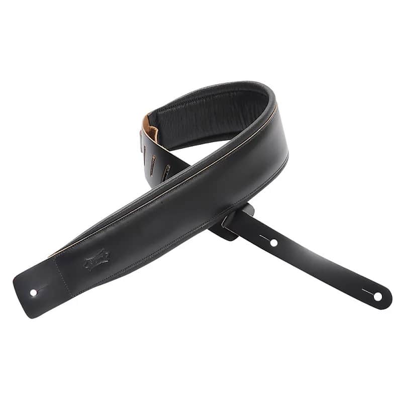 Levy's DM1PD 3" Guitar Strap w/ Leather Face & Padded Back image 1