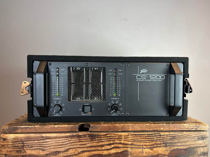 Peavey CS-1200 Power Amp with Sonic flight case/rack | Reverb