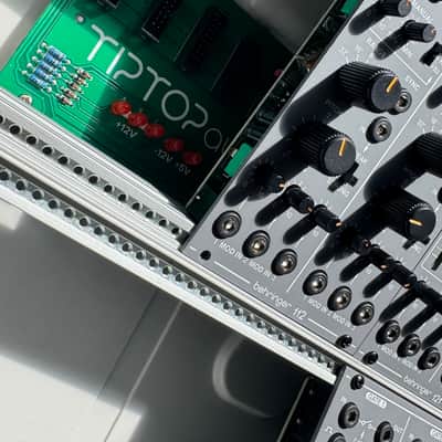 Behringer System 100 Clone with TipTop Audio Mantis Case and Carry Backpack System 100 Full Build 2025 - Gray image 14