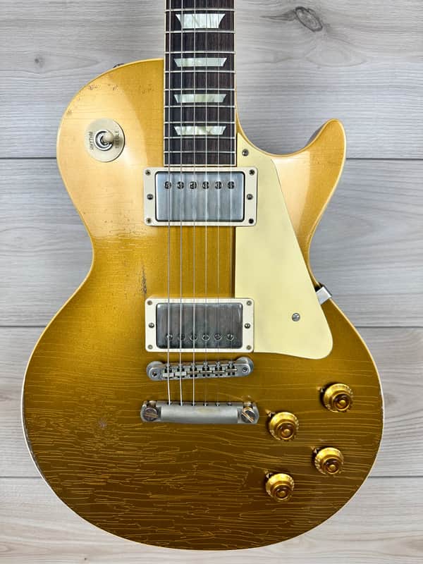 Gibson Custom 1957 Les Paul Goldtop Reissue Electric Guitar - Murphy Lab Ultra Heavy Aged Double Gold image 1