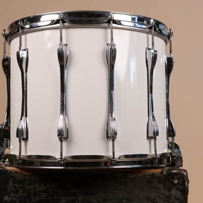 1980s Ludwig 12x14 White Cortex Challenger Series Parade Drum image 4