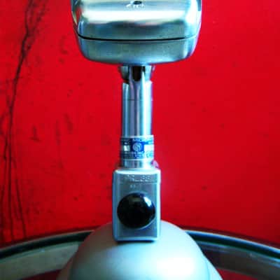 Vintage 1950's Shure 51 dynamic Microphone w A84B adapter & Shure S-36 mic stand DISPLAY Nat King Cole image 5