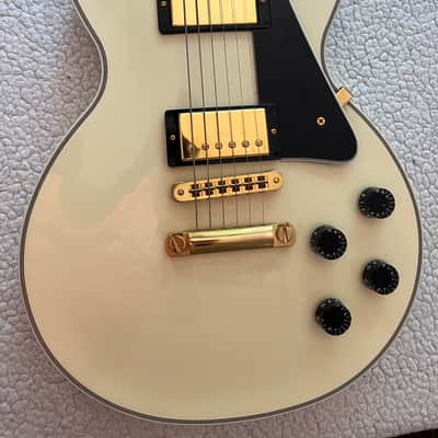 Gibson Les Paul Custom 2008 - Alpine White, pin stripe image 5