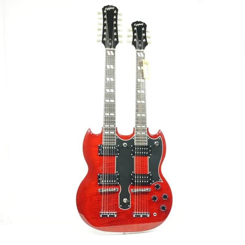 Epiphone SG double neck 6/12 string Electric Guitar Red | Reverb