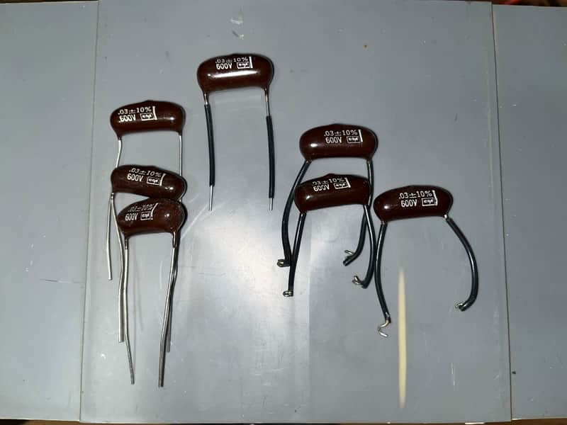 CDE “Brown Drop” (Lot of four) .03mfd 600vdc Mylar Film & Foil 1970’s image 1