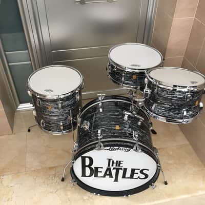 Ludwig Down Beat 1968 Black oyster pearl wrap delmar image 10