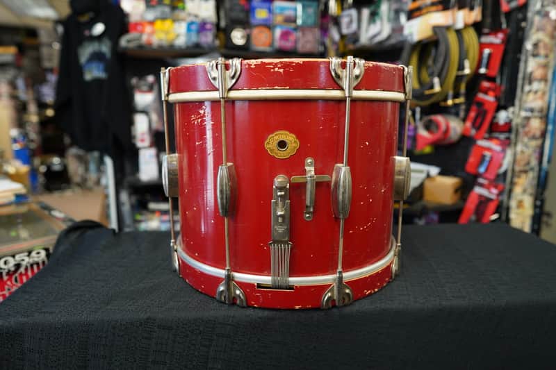 Slingerland RadioKing 1950's - Fire Engine Red Lqr. 10x14'' Maple /Mahogany Shell Vintage Snare image 1
