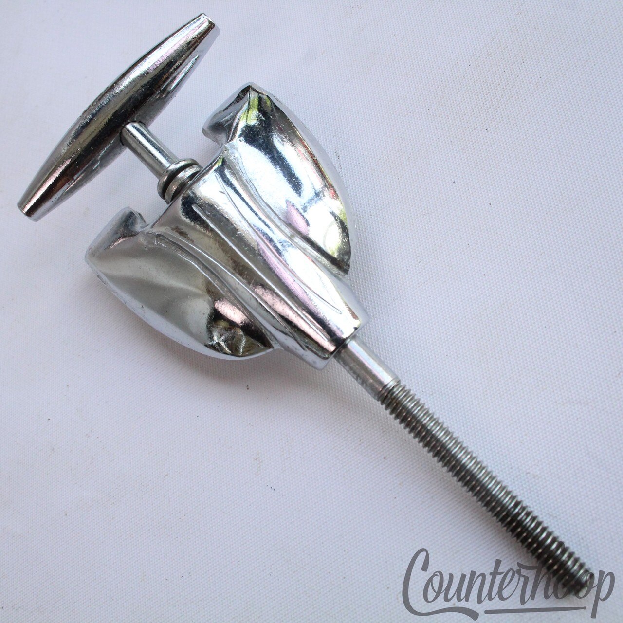 Gretsch Bass Drum Tension Rod/Claw Round Badge Chrome Vintage RB 3 3/4" 60s* — main photograph