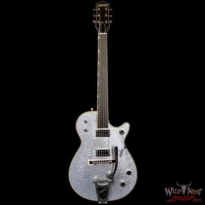 Gretsch G6129T-59 Vintage Select ’59 Silver Jet with Bigsby TV Jones Pickups Silver Sparkle 7.90 lbs image 3