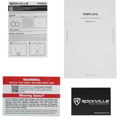 Rockville BLUAMP 150 Home Stereo Bluetooth Amp Receiver+2) 6.5" In-Wall Speakers image 10