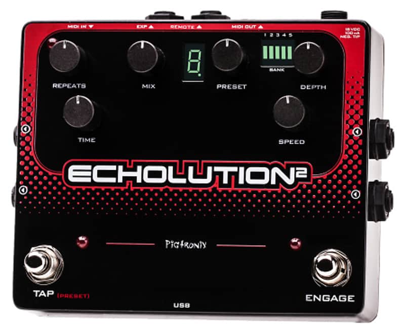 Pigtronix Echolution 2 Programmable Multi-Tap Modulation Delay E2B - Pigtronix Echolution 2 E2R image 1