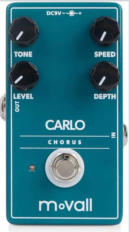 Movall MP-112 Carlo Chorus Guitar Effect Pedal Chorus True Bypass MoVall MP112 2024 - Teal image 1