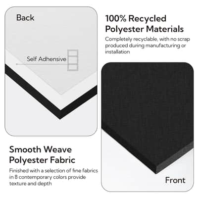 Acoustic Panels 2 Pack, 48''X24'' Large Sound Panels, Fabric Wrapped Sound Proof Foam Panels For Walls, Sound Absorbing Panels For Recording Studio Acoustical Treatments (Black) image 3