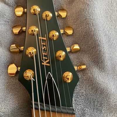 Kiesel Aries 8-string Multiscale 2022 British racing green- satin matte image 9